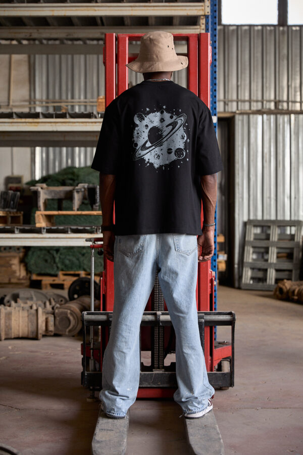 Erkek Siyah T-Shirt - Galaxy