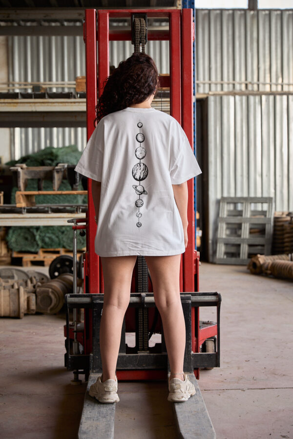 Kadın Ekru T-Shirt - Gezegenler