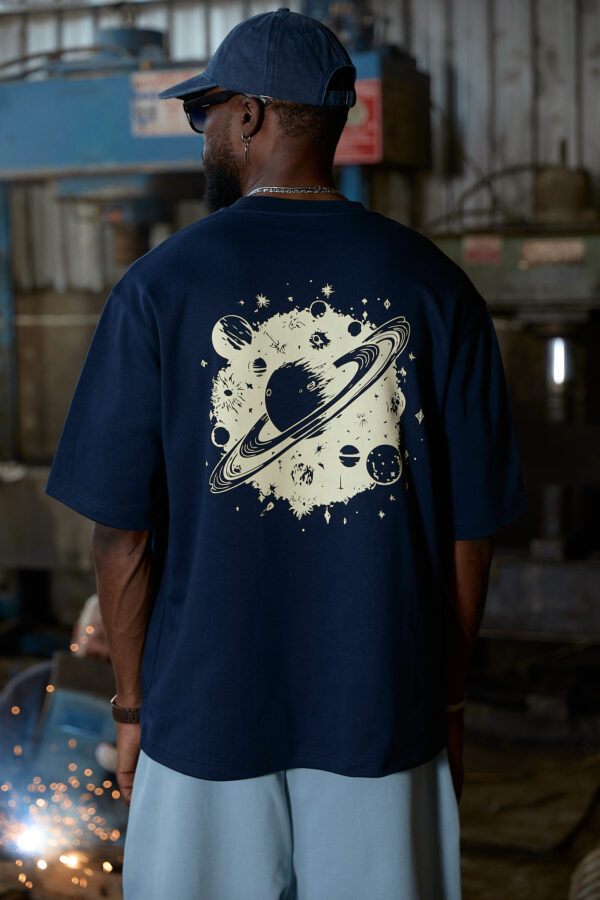 Erkek Lacivert T-Shirt - Mayonez Galaxy